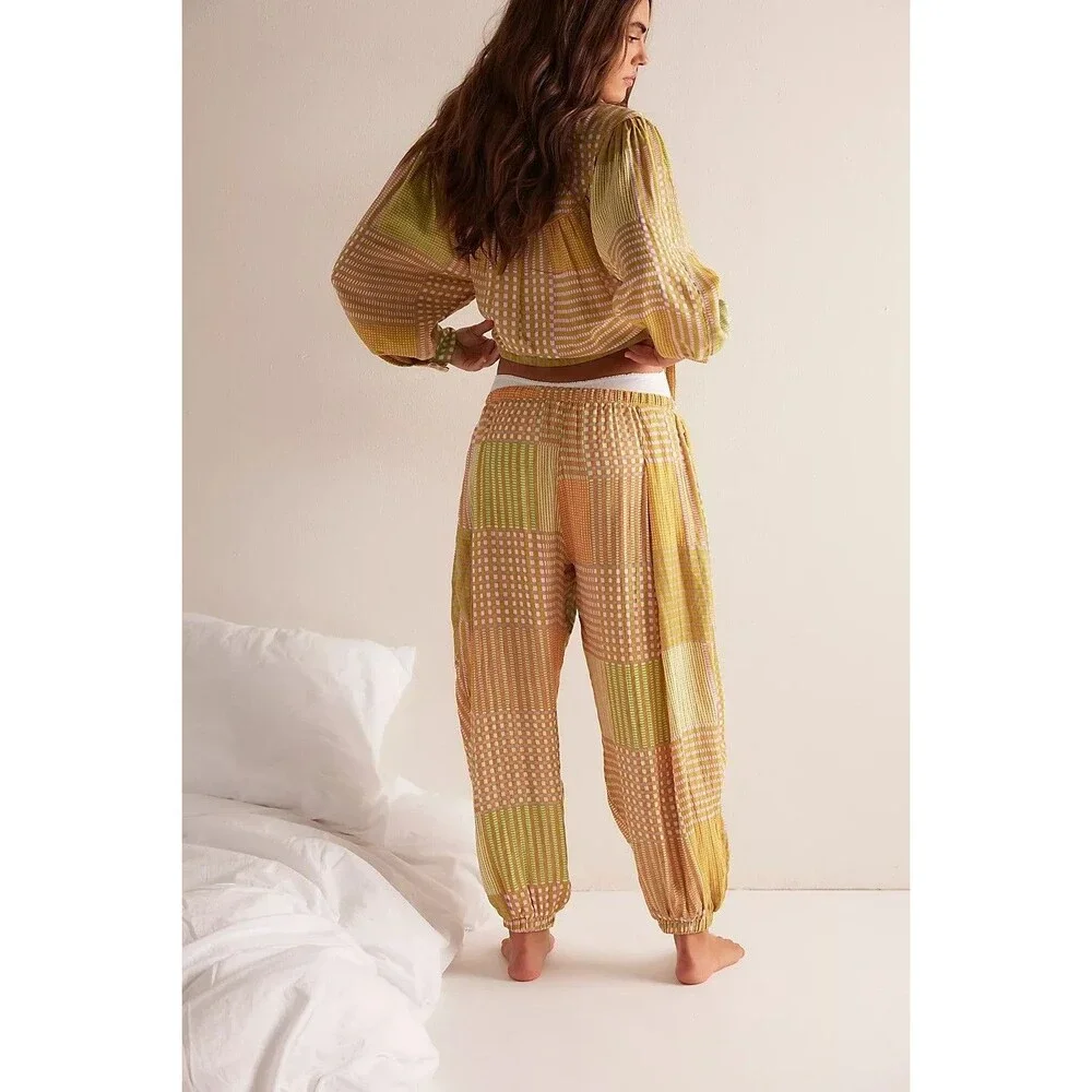 Free People Intimately Night After Night Sleep Pants Jogger Cotton S New 285741 - Picture 2 of 7